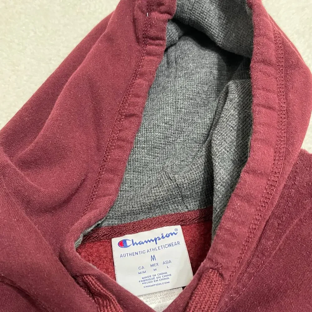 Texas A&M Hooded Sweatshirt‎ Sz Medium Burgundy Classic Academic